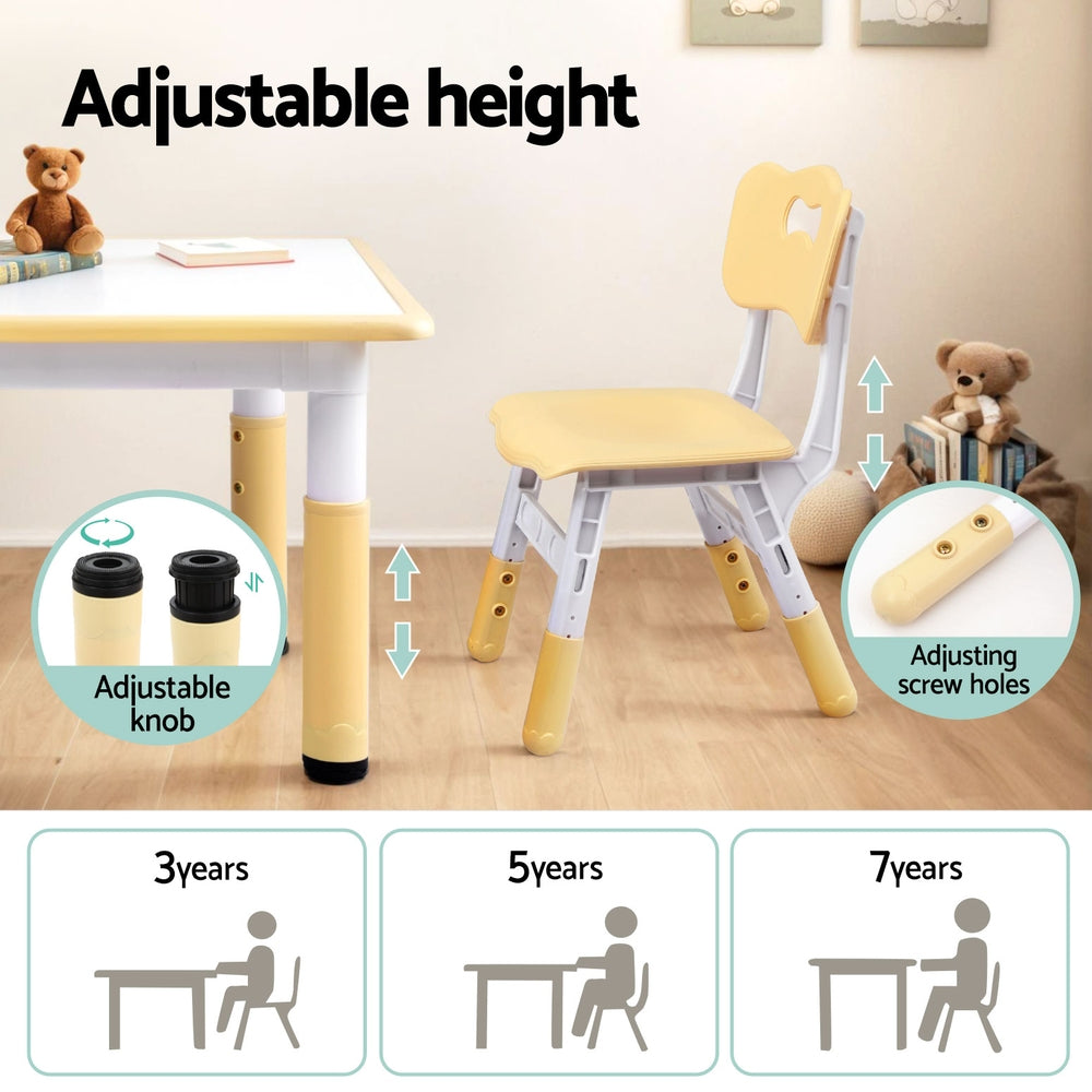 Kids Whiteboard Activity Table & Chairs Set - Homecoze