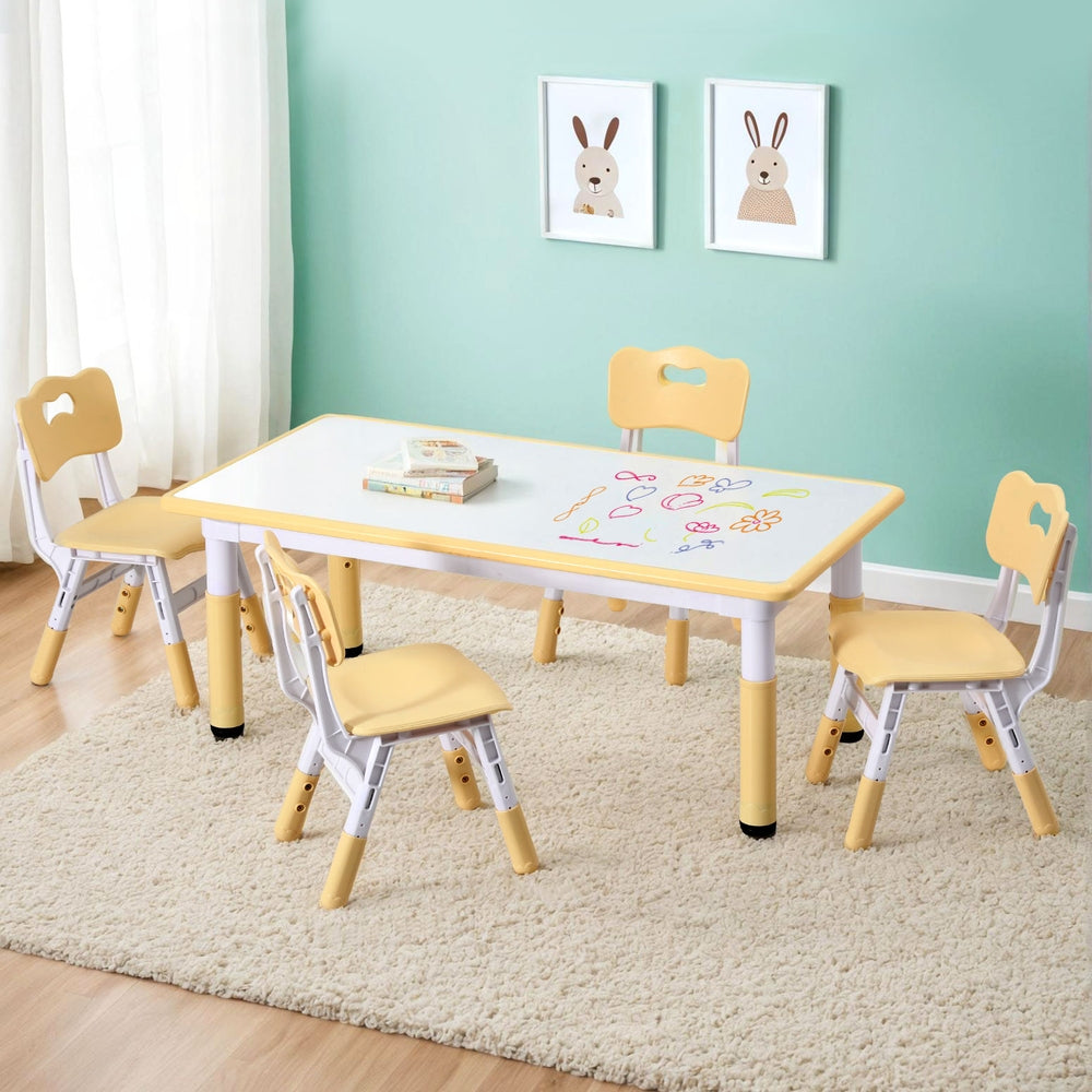 Kids Whiteboard Activity Table & Chairs Set - Homecoze