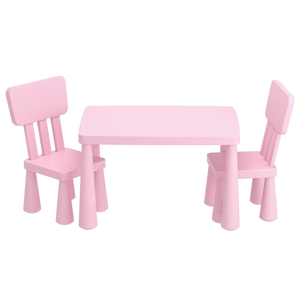 3PC Kids Table and Chairs Set - Pink - Homecoze