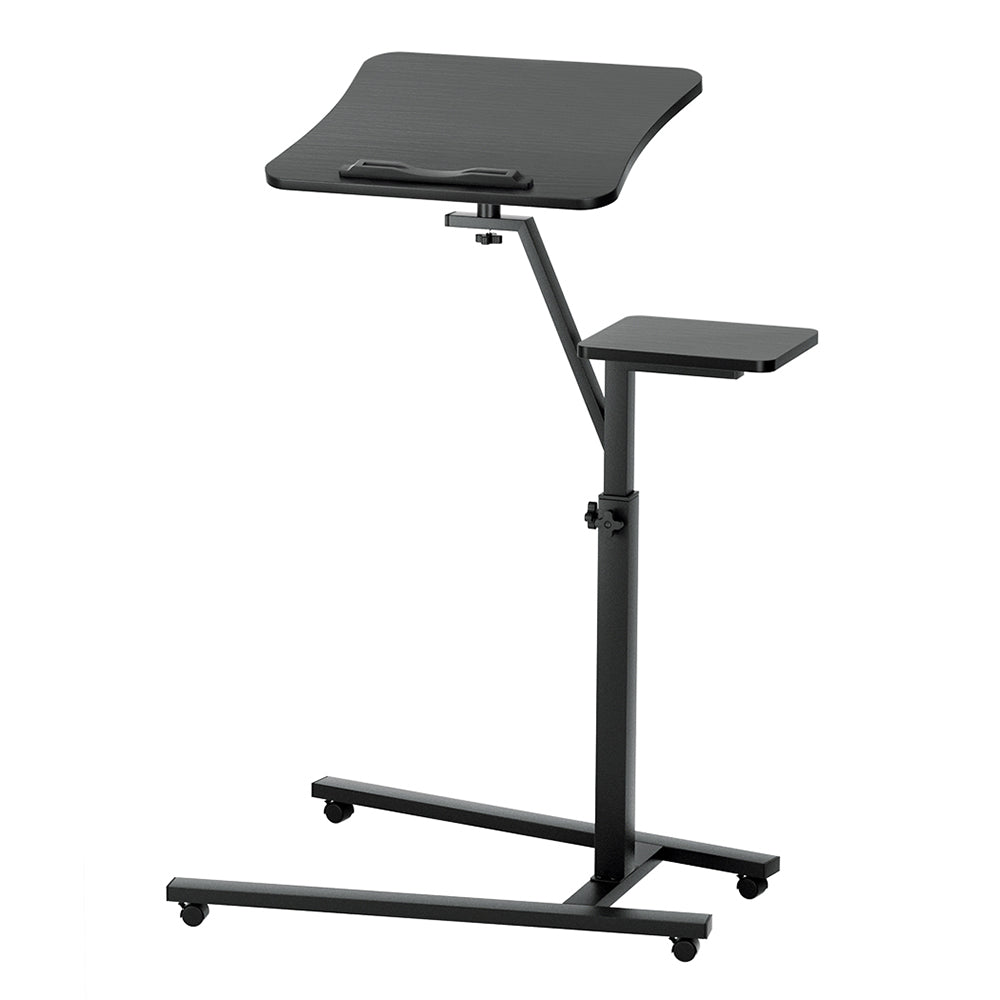 Mobile Laptop Desk Height & Tilt Adjustable with Mouse Stand - Black - Homecoze