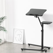 Mobile Laptop Desk Height & Tilt Adjustable with Mouse Stand - Black - Homecoze