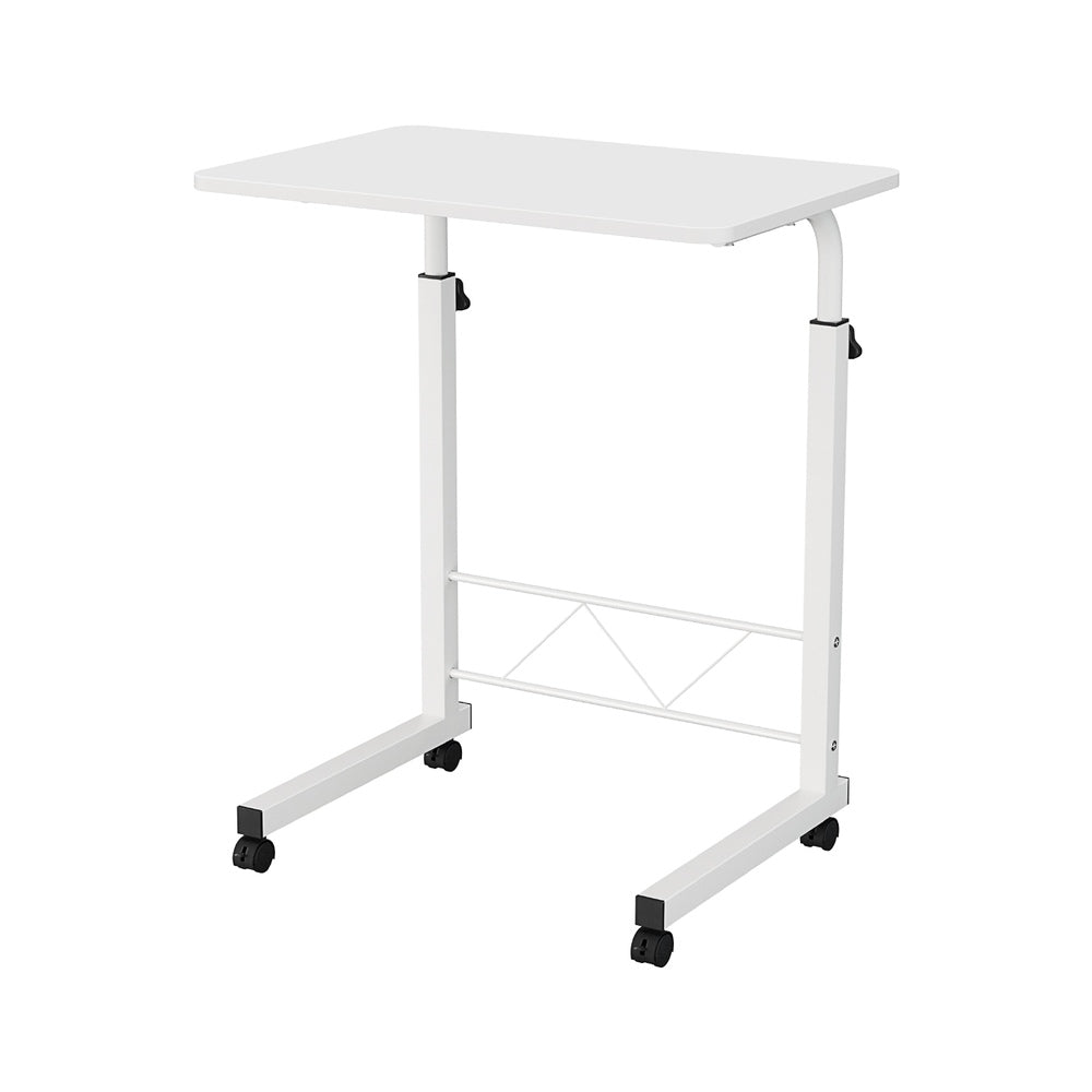 Small Portable Adjustable Height Mobile Laptop Desk - White - Homecoze
