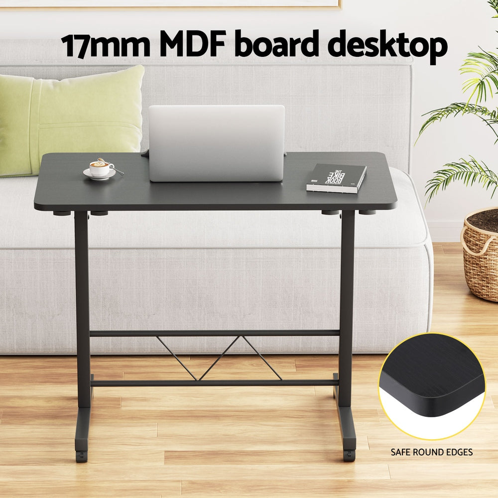 Portable Adjustable Height Mobile Laptop Desk - Black - Homecoze