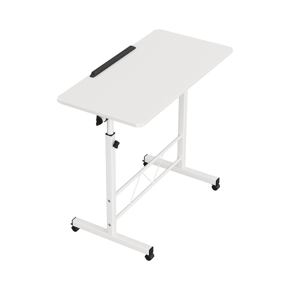 Portable Adjustable Height Mobile Laptop Desk - White - Homecoze