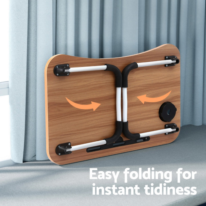 Laptop Desk Table Foldable Stand Lap Tray Sofa Bed Portable Adjustable Desks - Homecoze