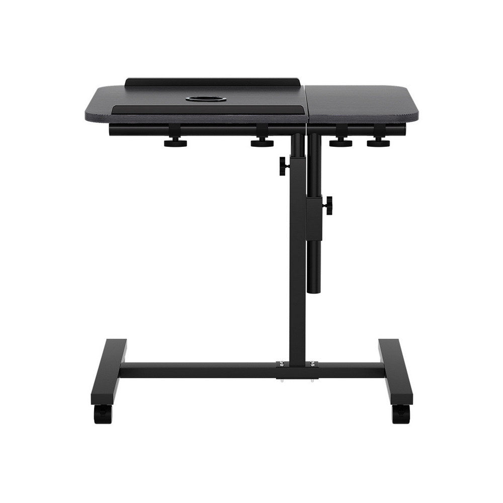 Laptop Tilt Table Desk Adjustable Stand with USB Cooling Fan - Black - Homecoze