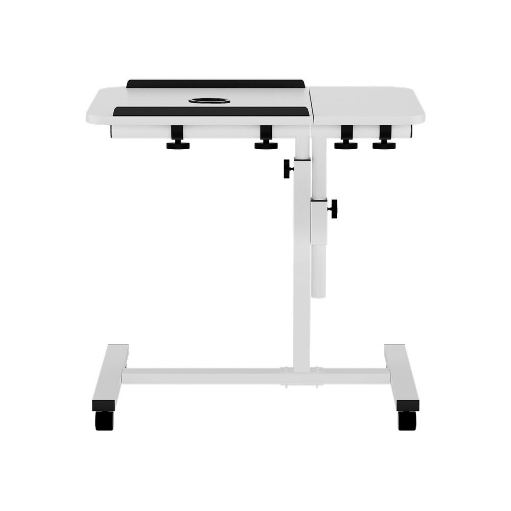 Laptop Tilt Table Desk Adjustable Stand with USB Cooling Fan - White - Homecoze