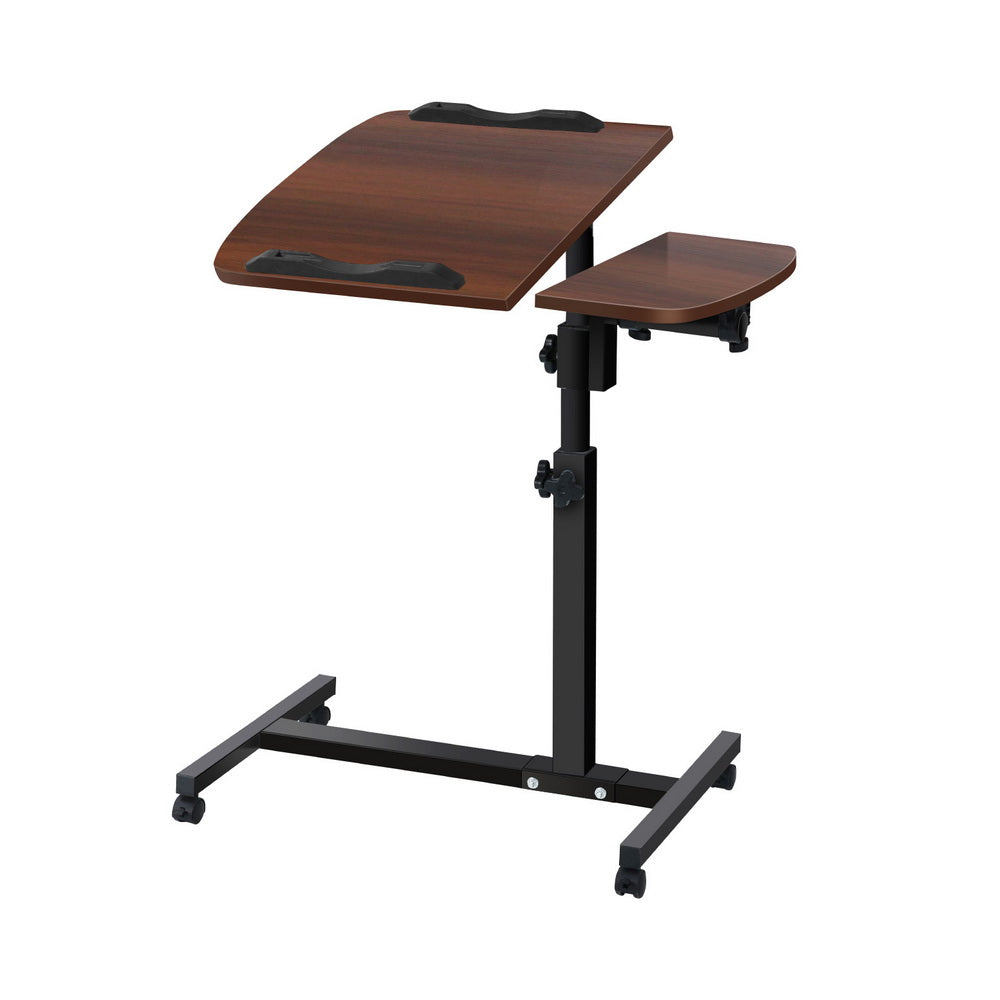Mobile Laptop Desk Adjustable Stand - Walnut - Homecoze