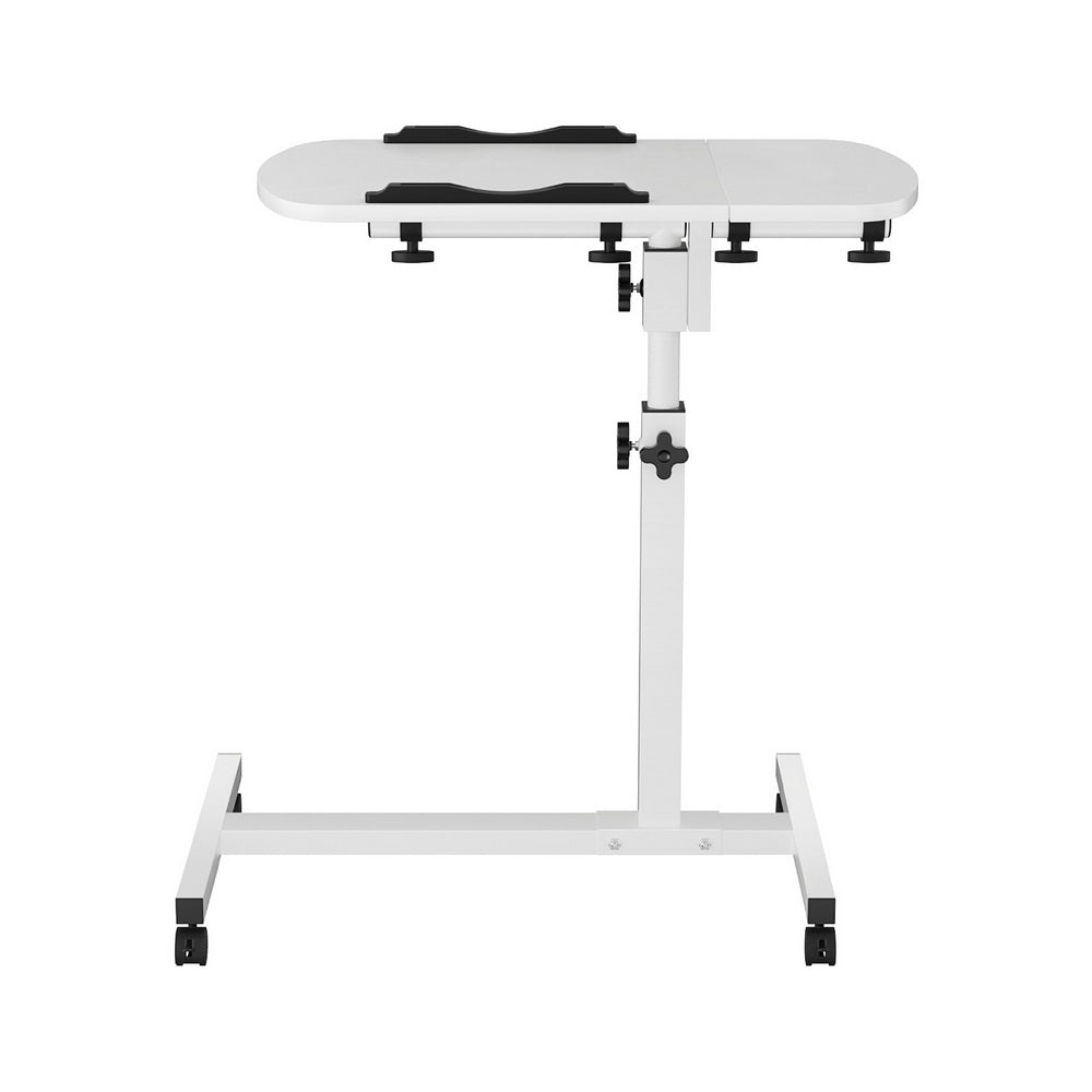 Mobile Laptop Desk Adjustable Stand - White