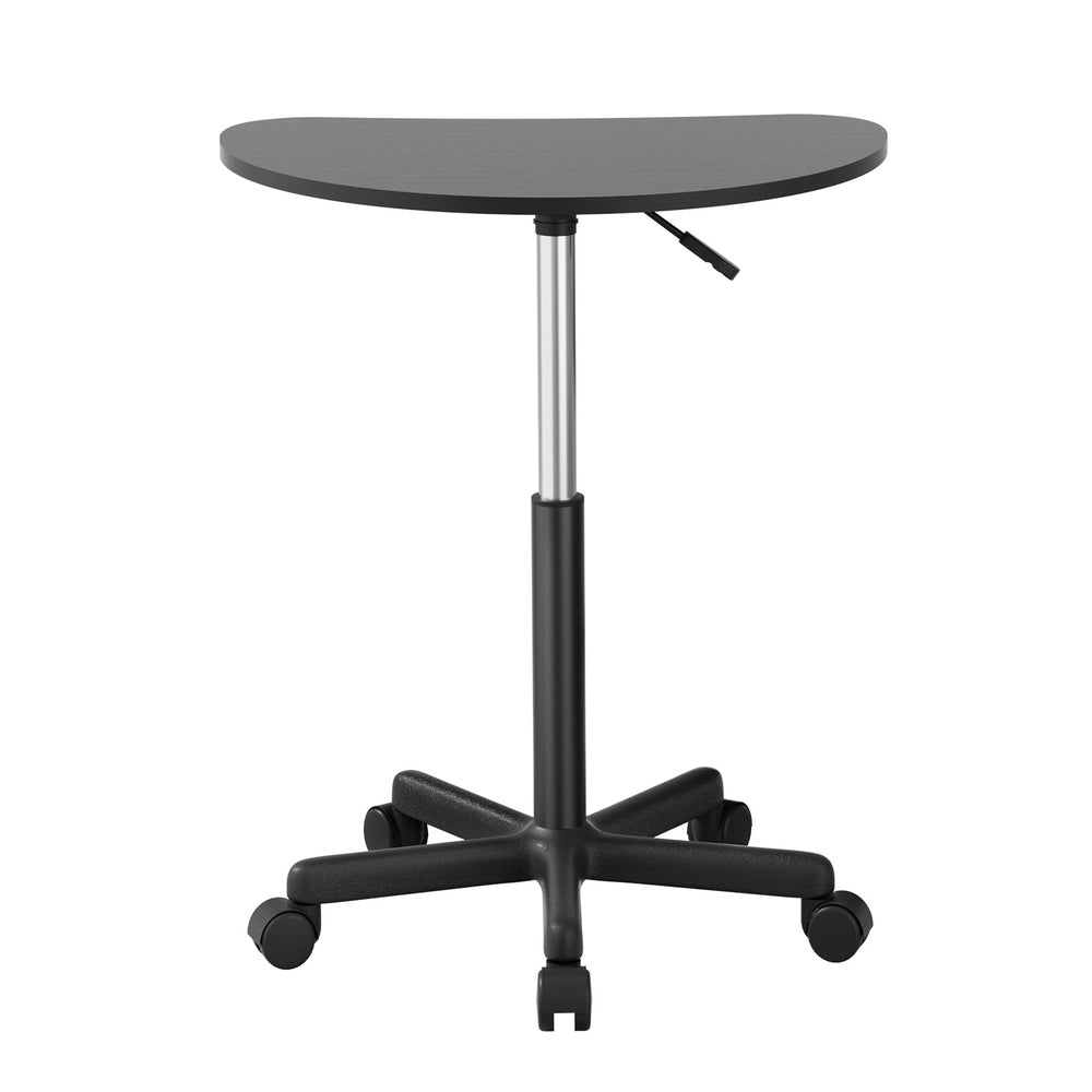 Portable Laptop Desk Height Adjustable Caster Wheel - Black - Homecoze