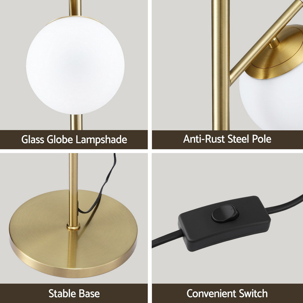 3-Light Tree Floor Lamp 165cm - Gold - Homecoze