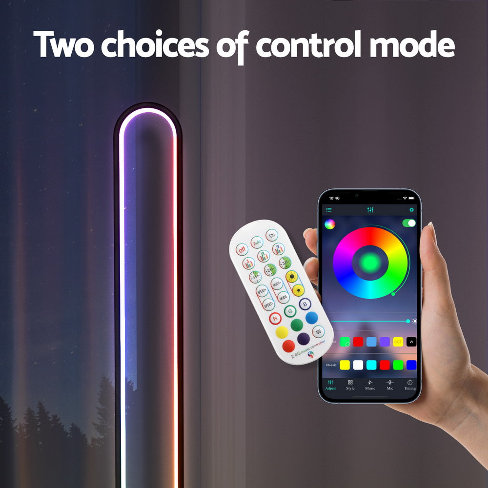 RGB LED Floor Lamp with Remote Control 118CM - Homecoze