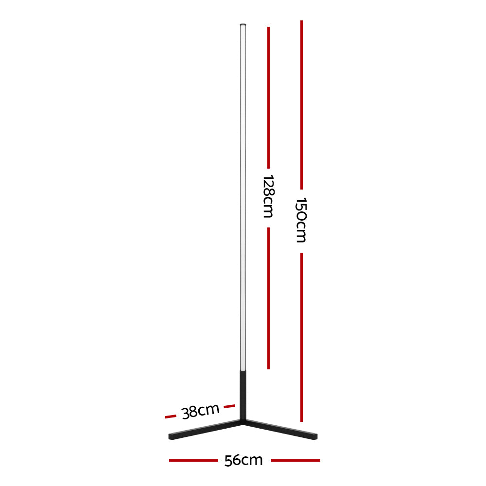 RGB LED Corner Floor Lamp with Remote Control 150CM - Homecoze