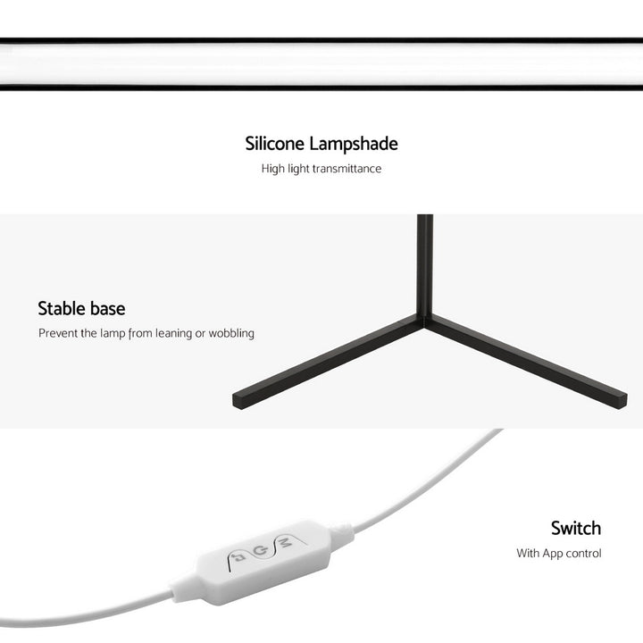 RGB LED Corner Floor Lamp with Remote Control 150CM - Homecoze