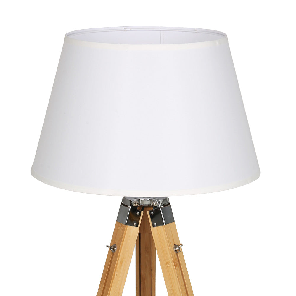 Modern Tripod Style Floor Lamp LED Room Light - Bamboo - Homecoze
