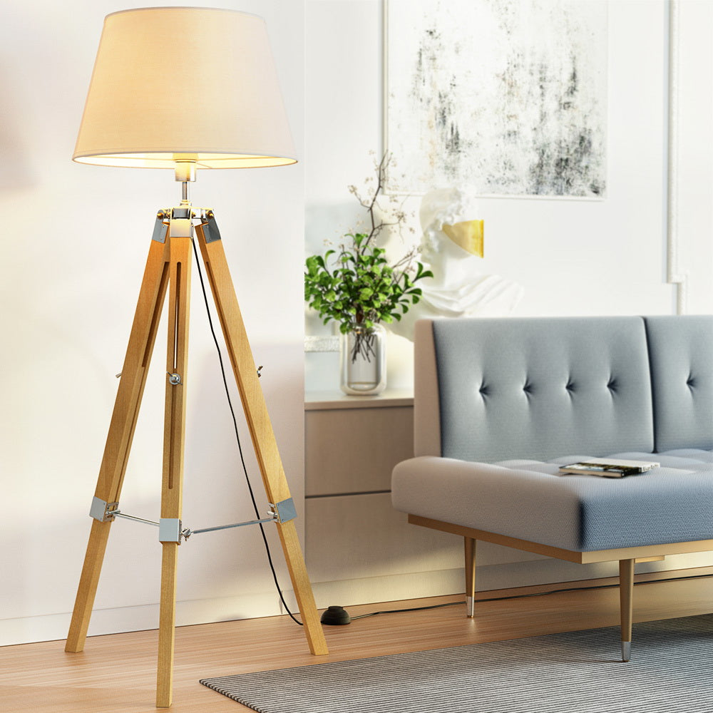 Modern Tripod Style Floor Lamp LED Room Light - Bamboo - Homecoze