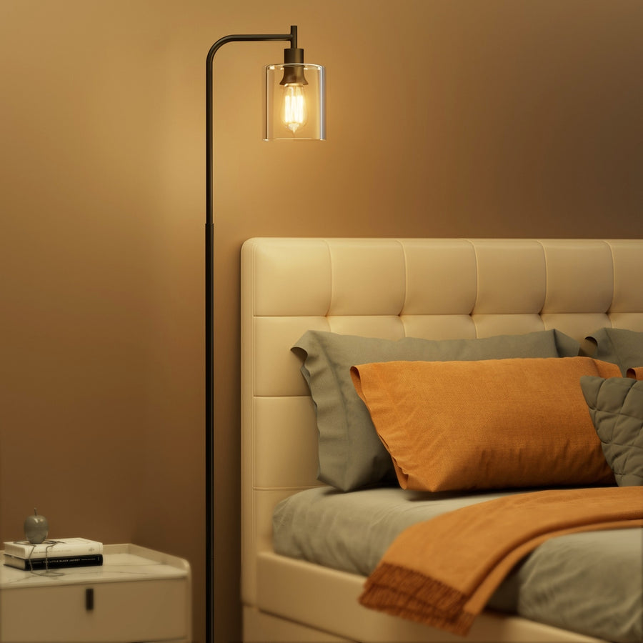 Modern Industrial Style Floor Lamp 161cm - Black - Homecoze