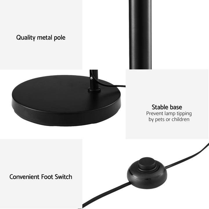 Modern Industrial Style Floor Lamp 161cm - Black - Homecoze