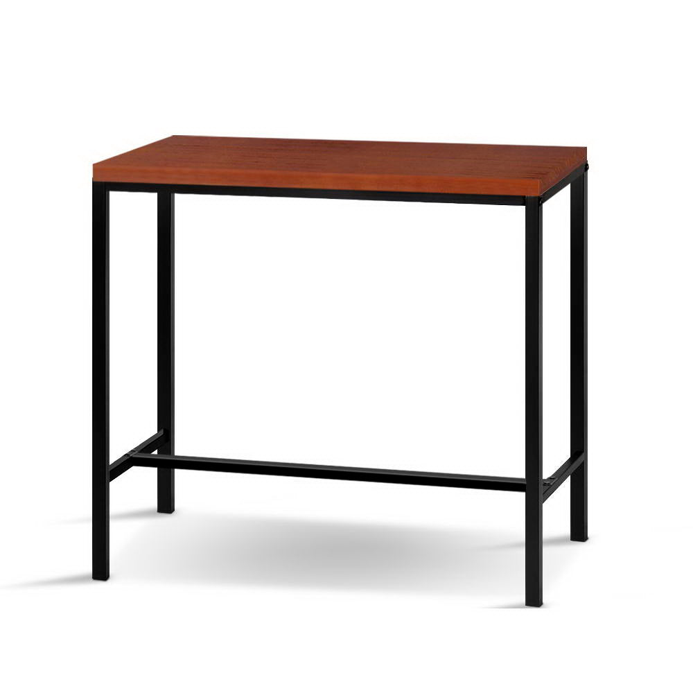 Industrial Styled Slimline Bar Table - Black/Maroon - Homecoze