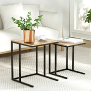 Darren (Set of 2) Nesting Side Tables – Walnut - Homecoze