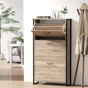Contemporary Shoe Cabinet Storage Rack Organizer Metal Frame - Homecoze