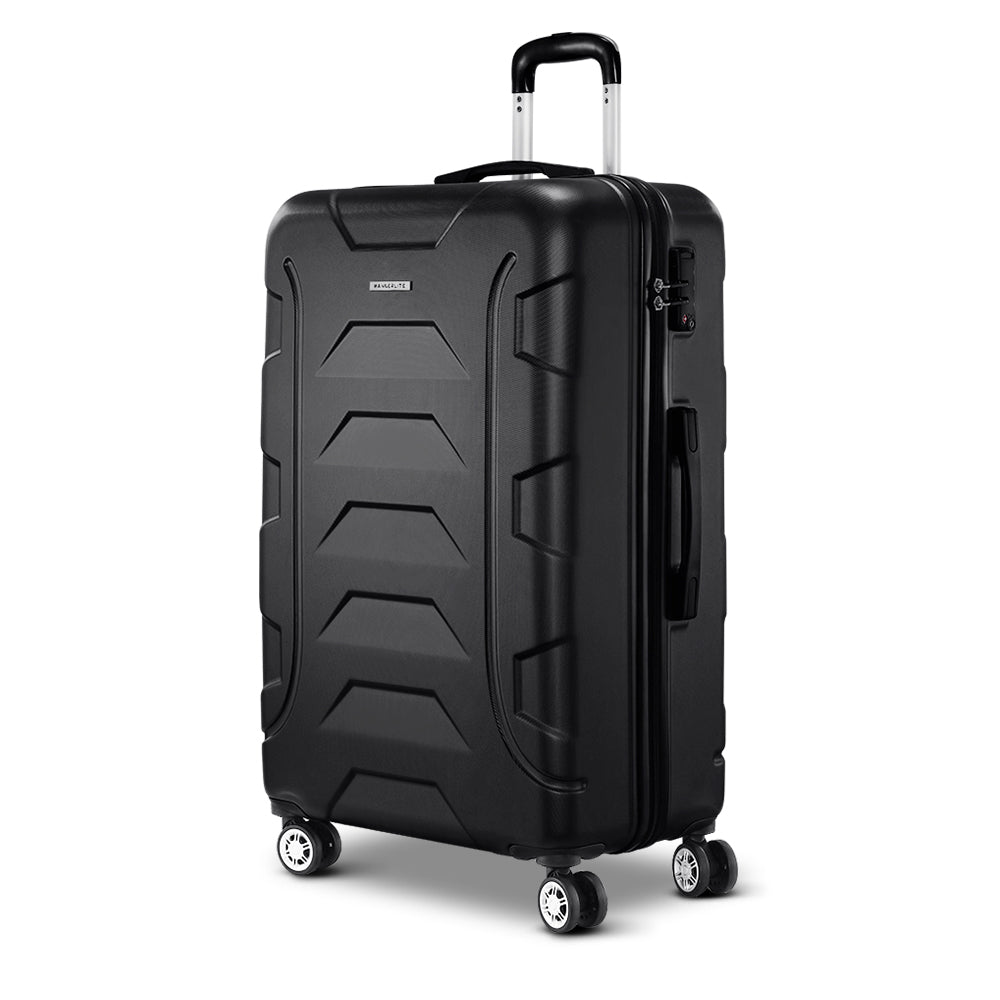 Wanderlite 28" 75cm Luggage Trolley Travel Suitcase Set TSA Hard Case Lightweight Strap - Homecoze