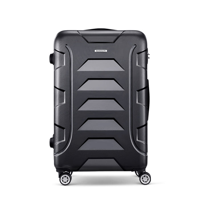 Wanderlite 28" 75cm Luggage Trolley Travel Suitcase Set TSA Hard Case Lightweight Strap