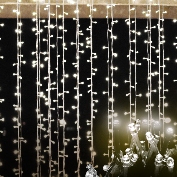 EMITTO LED Curtain Fairy Lights Wedding 3*2m Cool White 3x2 Meter-1831593043778736134