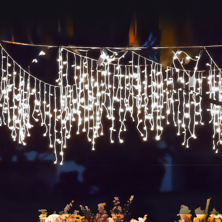 Curtain Fairy String Lights Wedding Cool White 300 LED-1836526715757793286