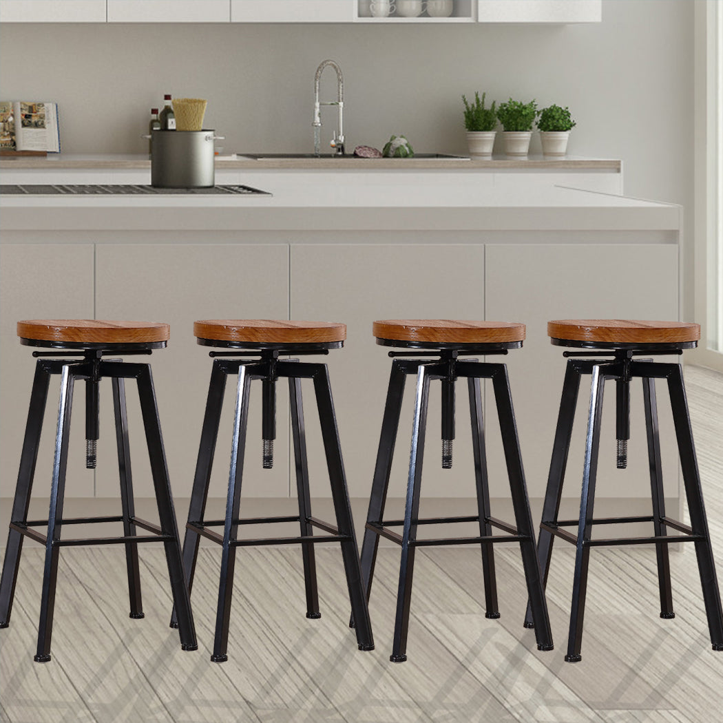 Levede 4x Bar Stools Industrial Kitchen-1831592505532092423