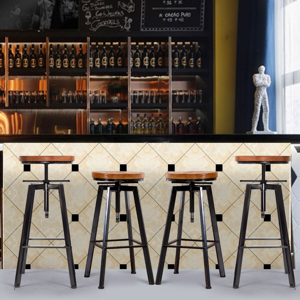 Levede 4x Bar Stools Industrial Kitchen-1831592505532092422