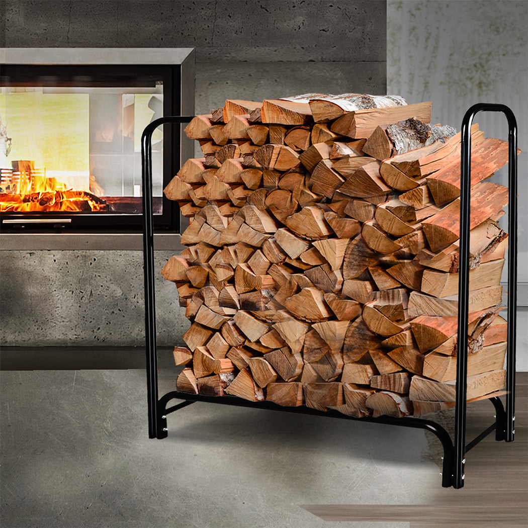 Firewood Rack Holder 4FT Fireplace Tool-1831592664173252615