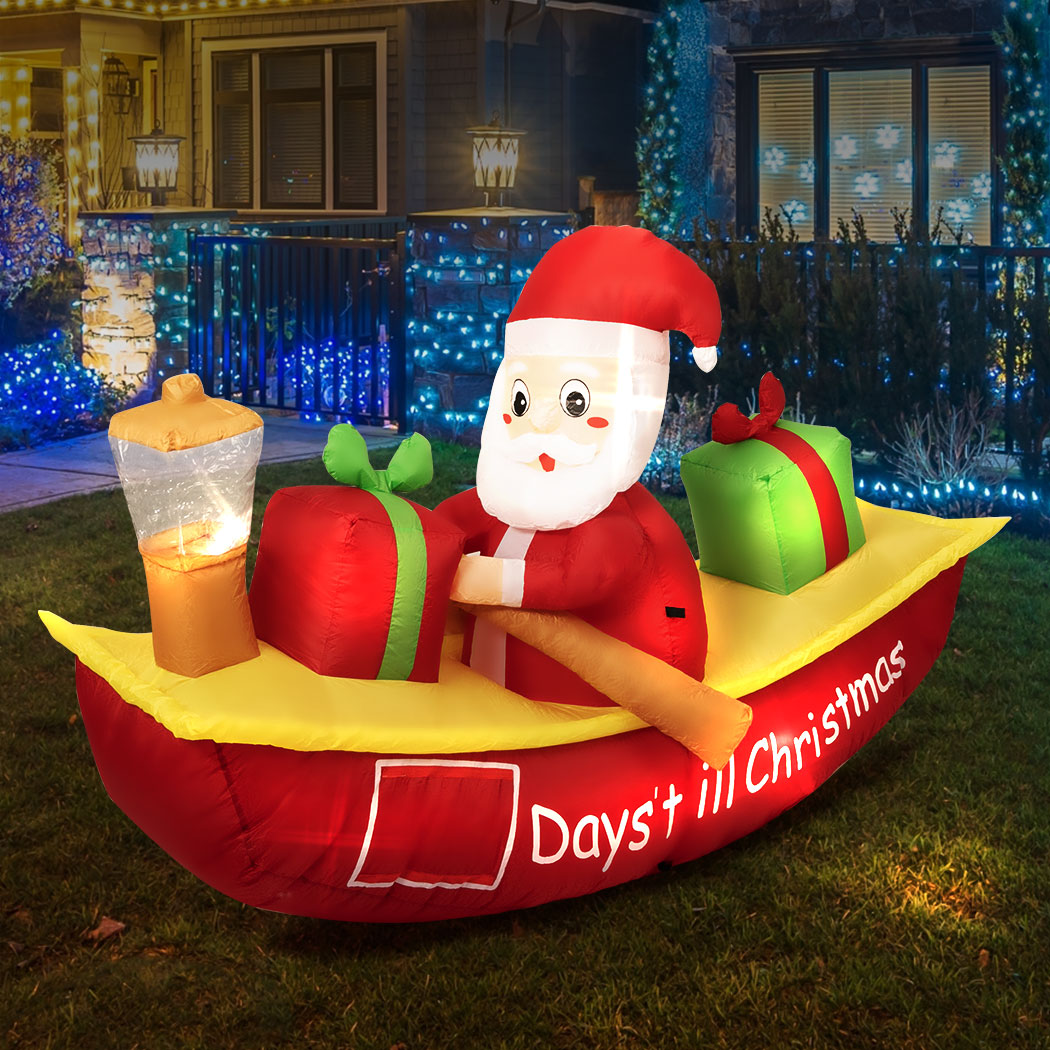 1.35m Santa Rowing Boat Christmas Inflatable – Homecoze