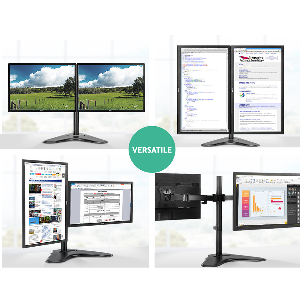 Dual Monitor Arm Adjustable Desktop Stand - Homecoze