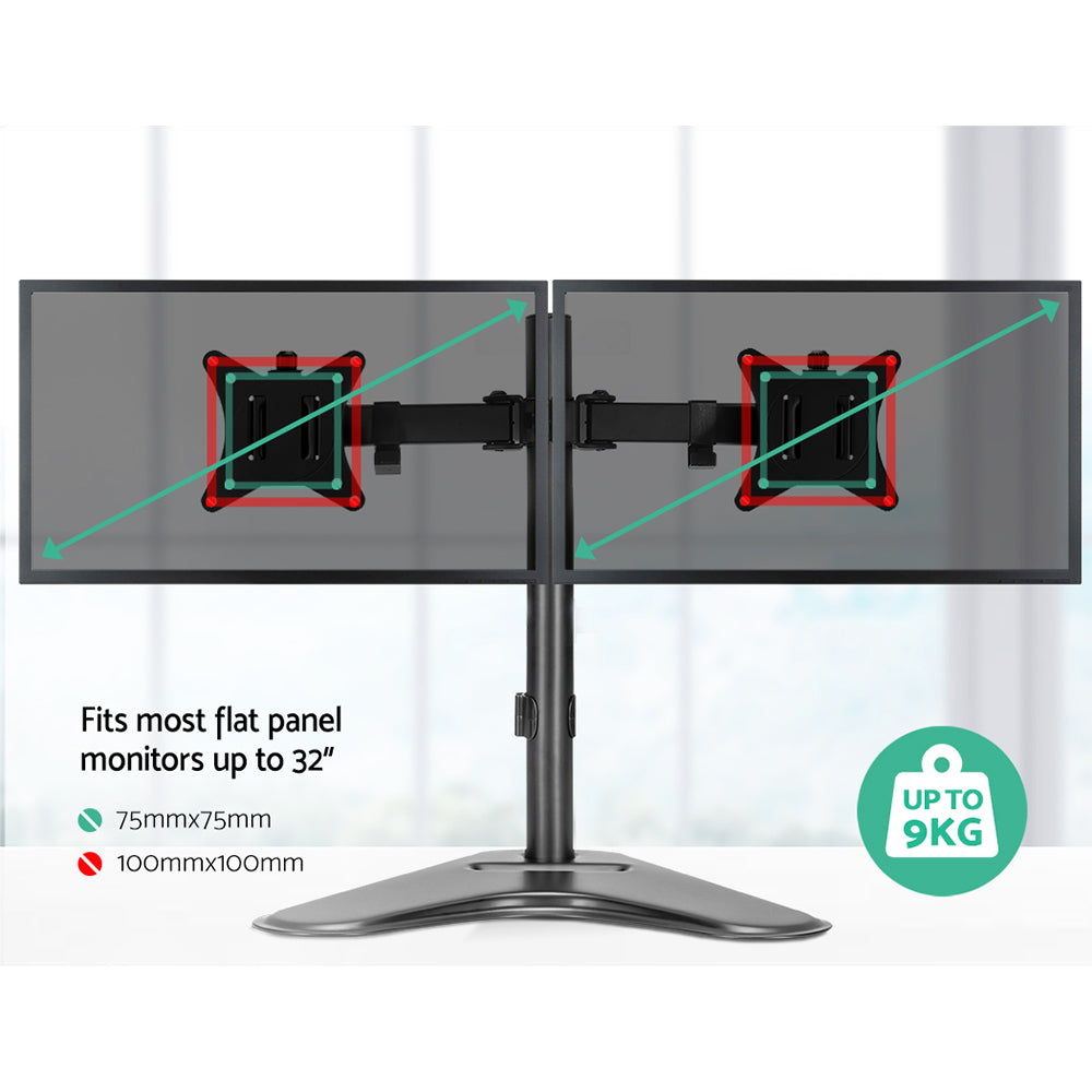 Dual Monitor Arm Adjustable Desktop Stand - Homecoze