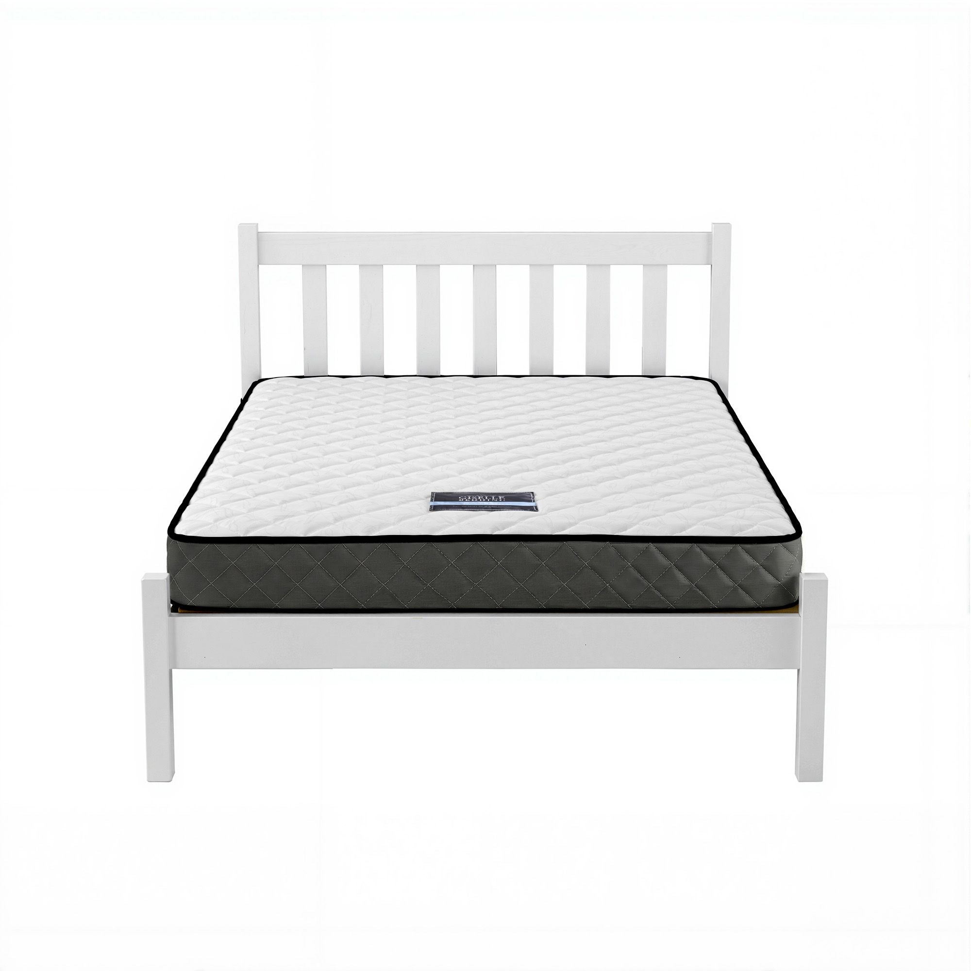 Dayton (Single) Bed Frame & Mattress Set - White