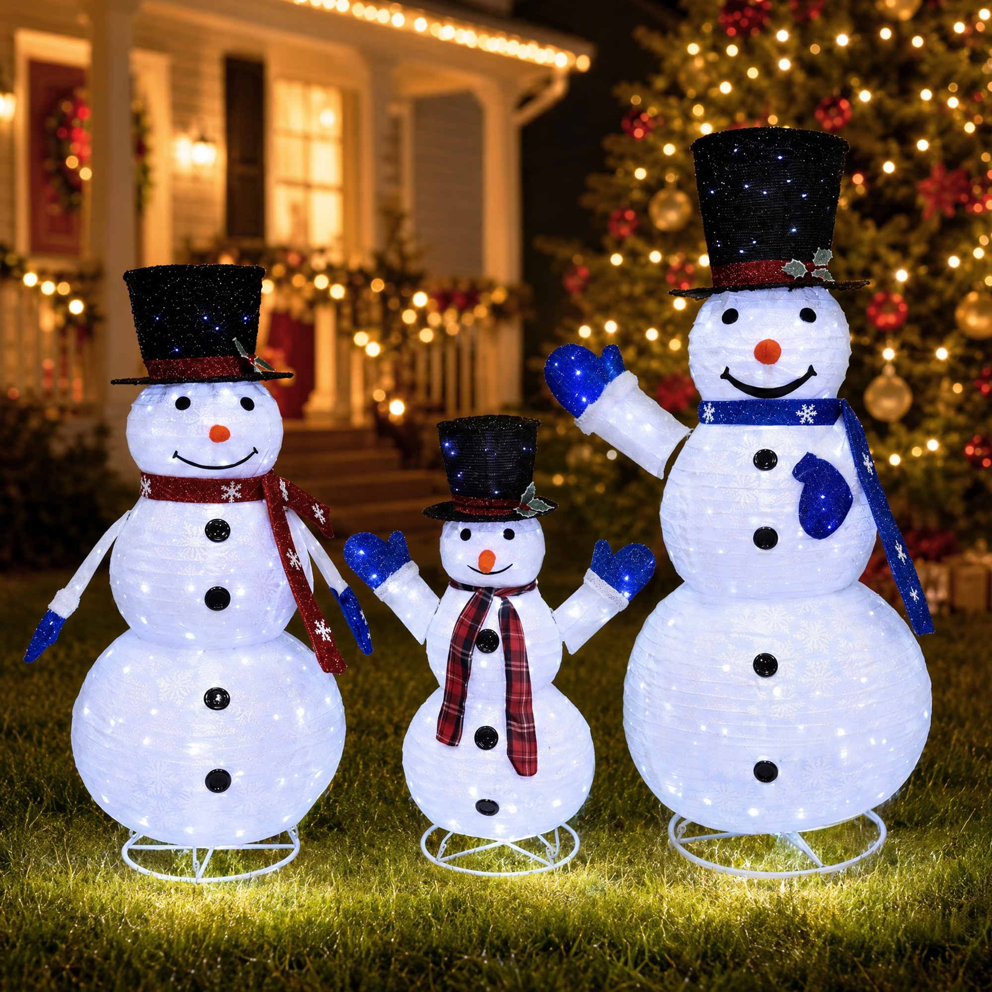 155cm 3PC Snowman 3D LED Christmas Motif Light