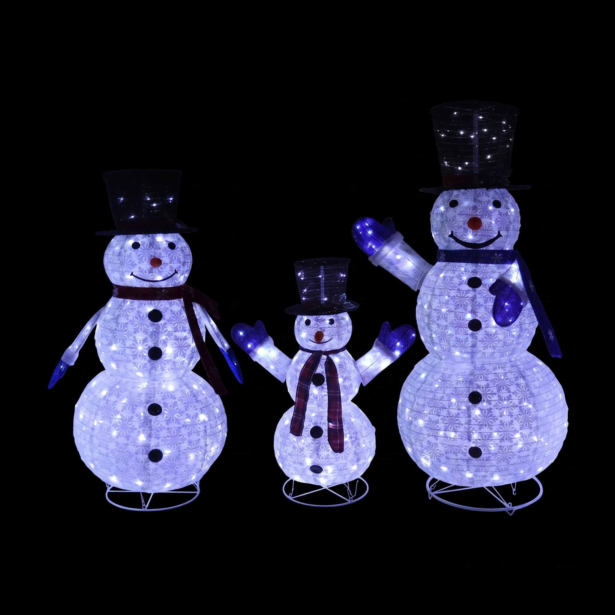 155cm 3PC Snowman 3D LED Christmas Motif Light
