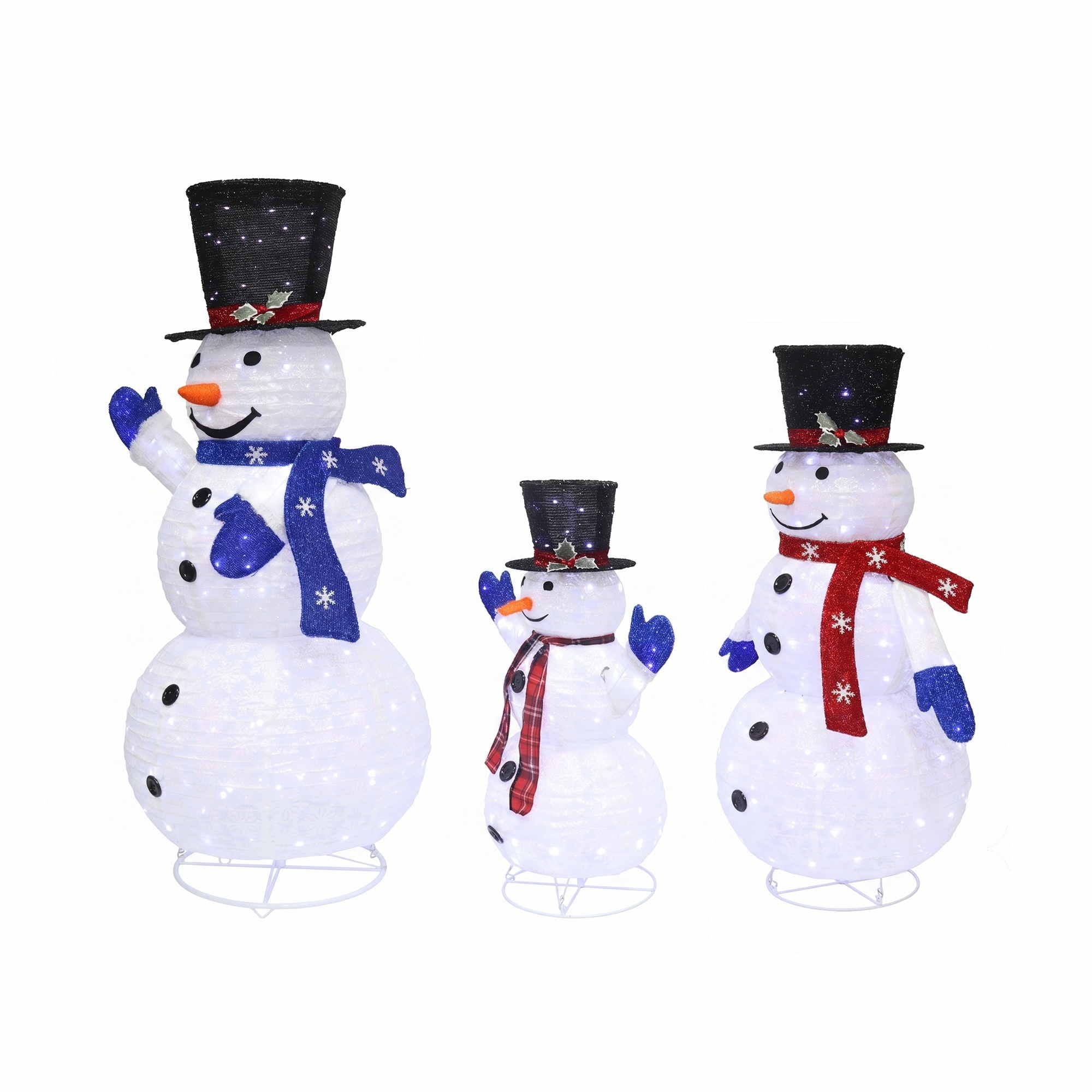 155cm 3PC Snowman 3D LED Christmas Motif Light
