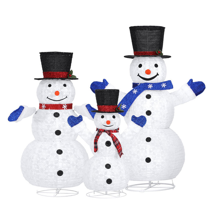 155cm Snowman Set 3D Christmas Motif Light LED