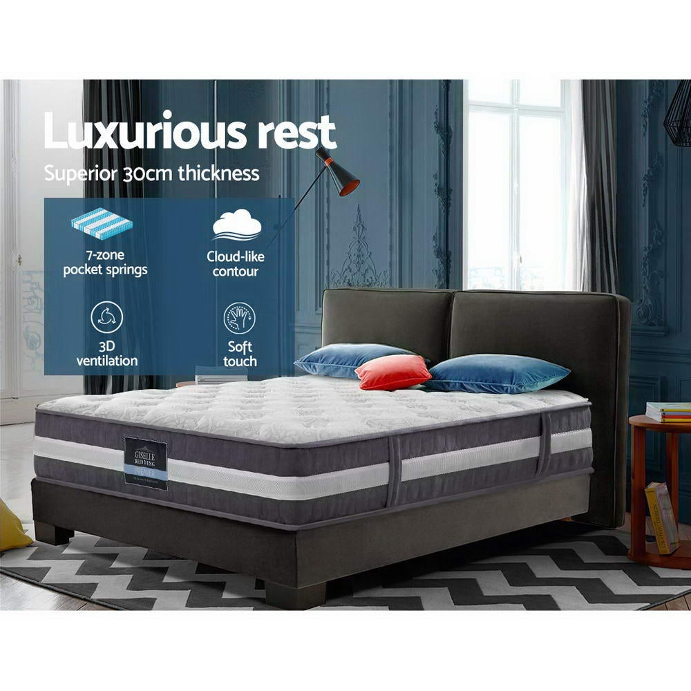 Celestial (King Single) Pocket Spring Mattress | 30cm - Homecoze
