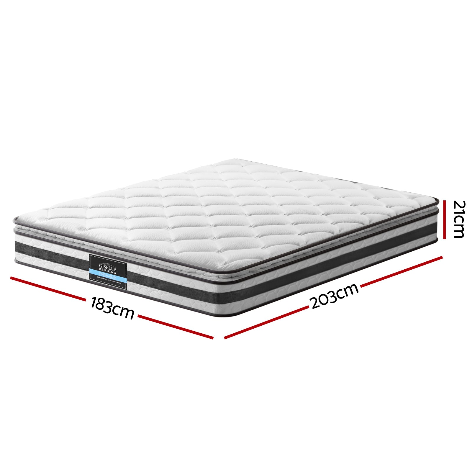 Nova (King) Pillow Top Spring Mattress – 21cm - Homecoze