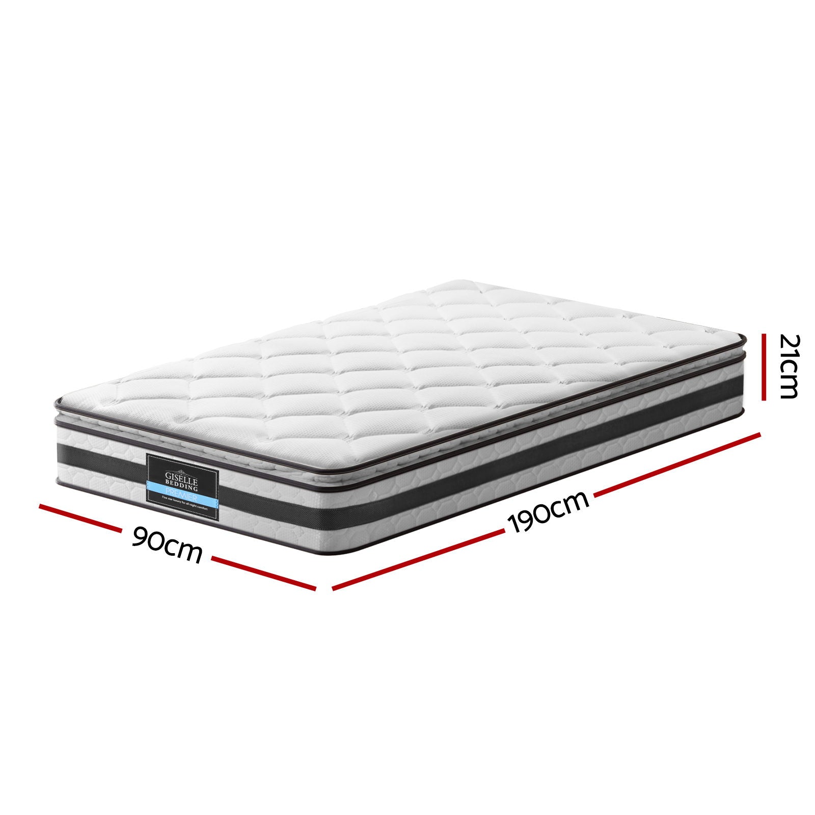 Nova (Single) Pillow Top Spring Mattress – 21cm - Homecoze