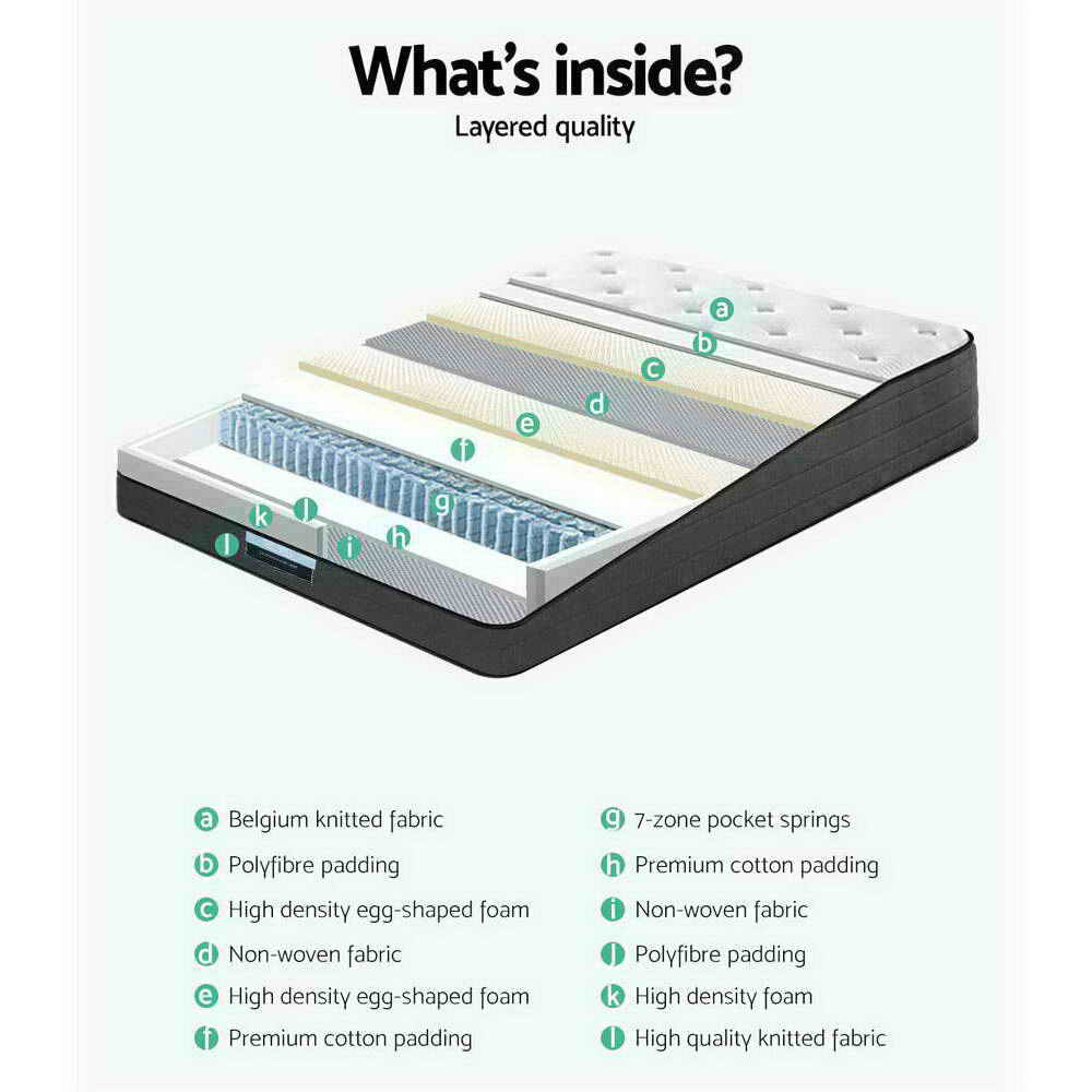 Phoenix (King) Euro Top Pocket Spring Mattress | 34cm - Homecoze