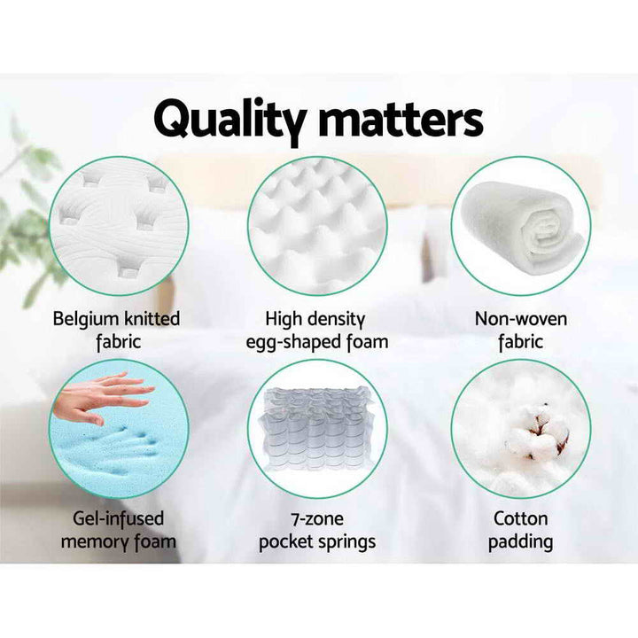 Supernova (Queen) Cool Gel Euro Top Mattress | 34cm - Homecoze