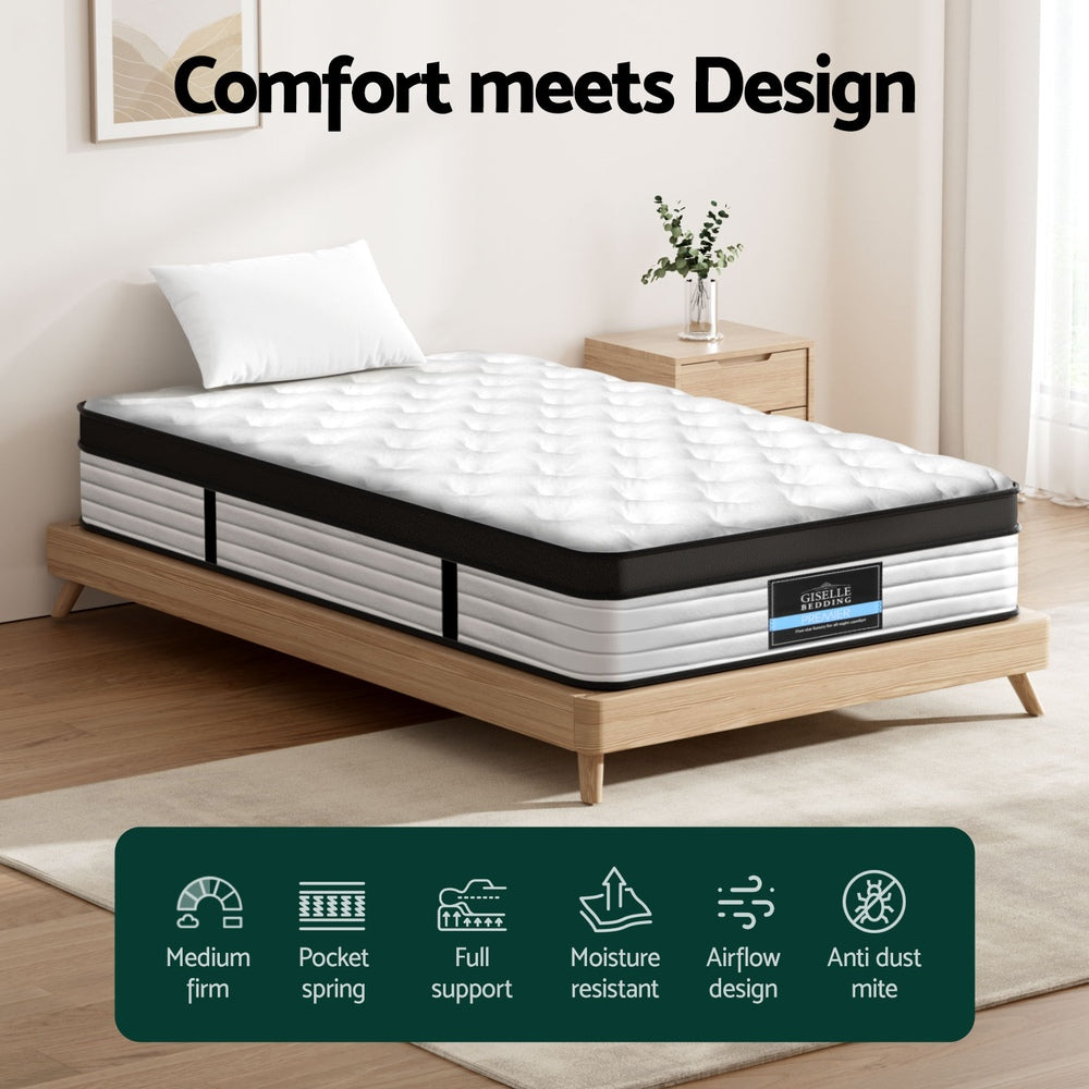 Twilight (King Single) Euro Top Mattress | 31cm - Homecoze