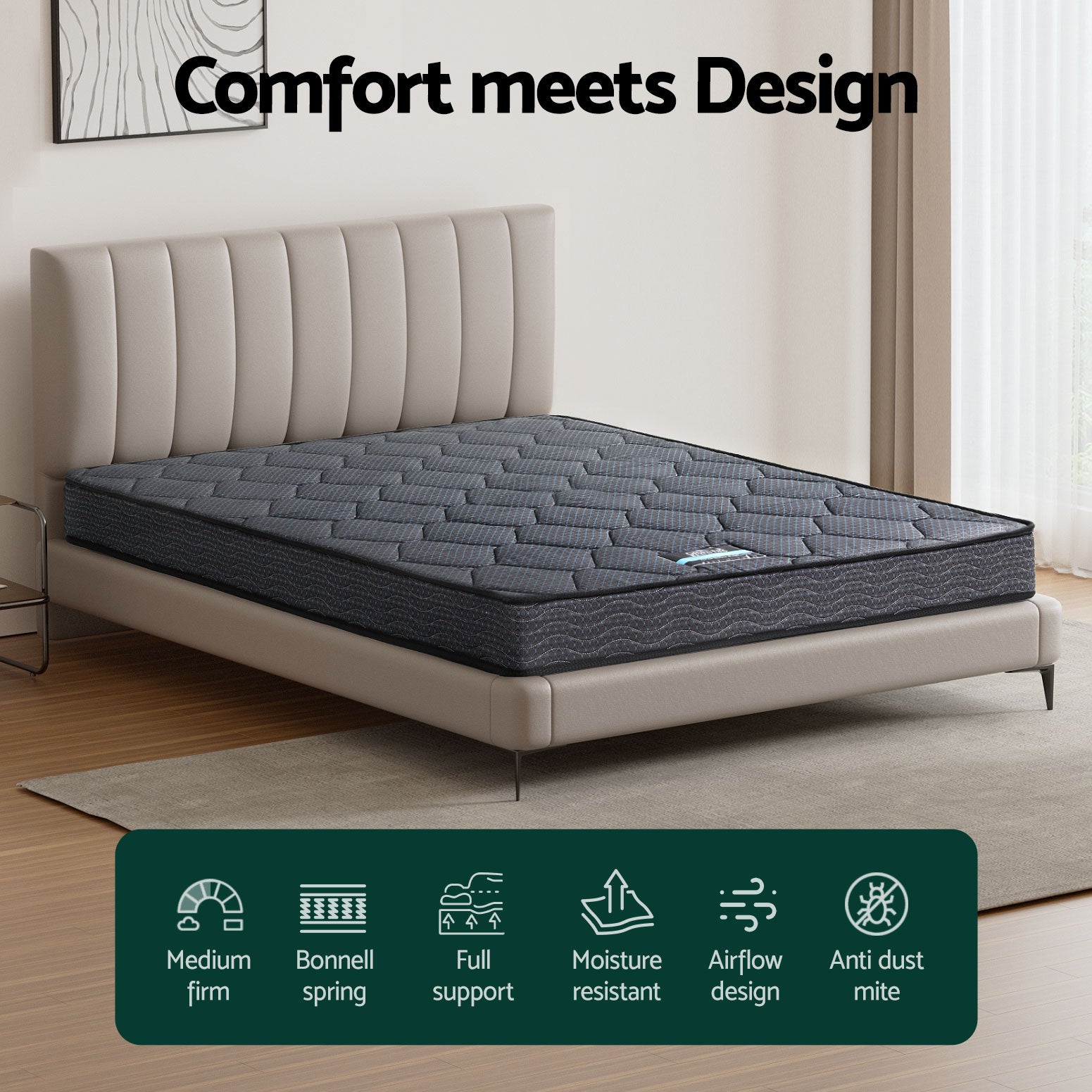 Meteor (Queen) Bonnell Spring Mattress | 16cm - Homecoze