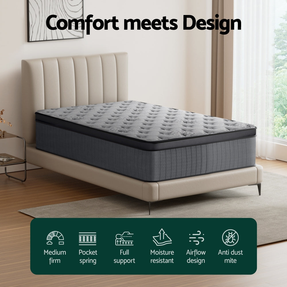 Cometrix (King Single) Euro Top Mattress | 34cm - Homecoze