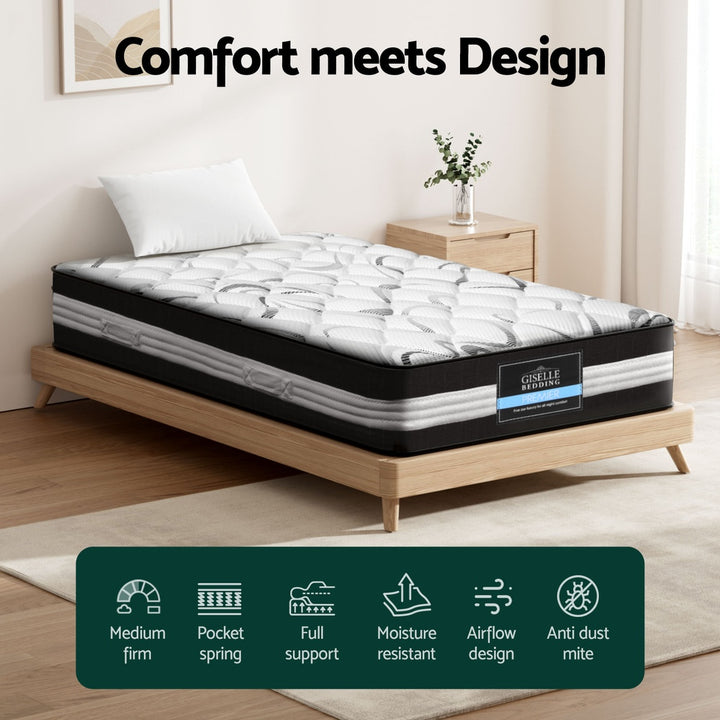 Stellar (King Single) Pocket Spring Mattress | 30cm - Homecoze