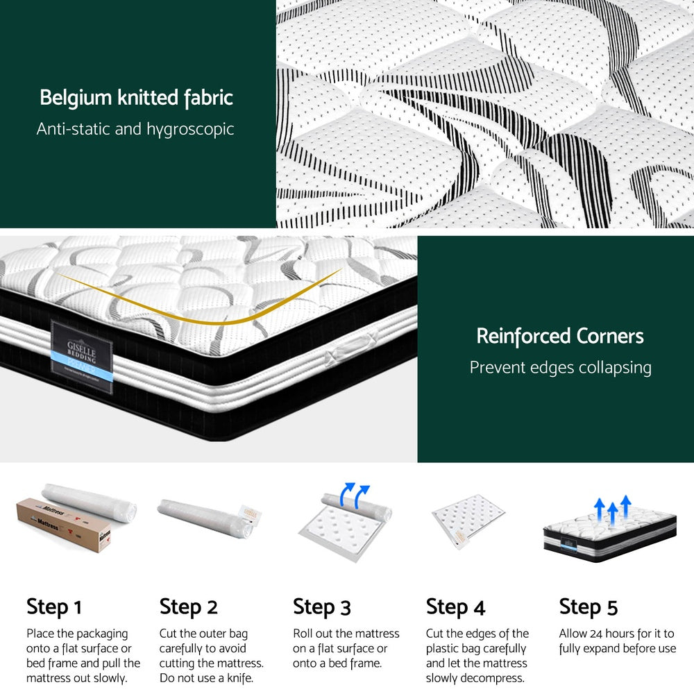 Stellar (King Single) Pocket Spring Mattress | 30cm - Homecoze